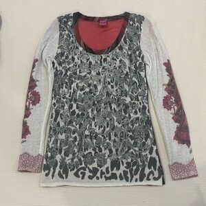 Save The Queen Multicolor Long Sleeve Top